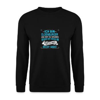 OLDENBURGER - Unisex Pullover - Schwarz - Vorne - Alina (178cm) & Michal (187cm)