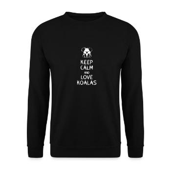 koala bear cute drawing tree Australia funn - Unisex Sweatshirt - black - Front - Alina (178cm) & Michal (187cm)