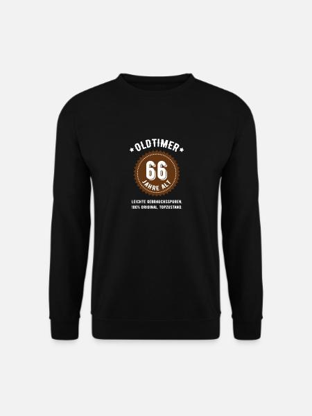 Geburtstag - 66 Jahre Oldtimer - Unisex Pullover - Schwarz