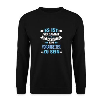 VORARBEITER - Unisex Pullover - Schwarz - Vorne - Alina (178cm) & Michal (187cm)