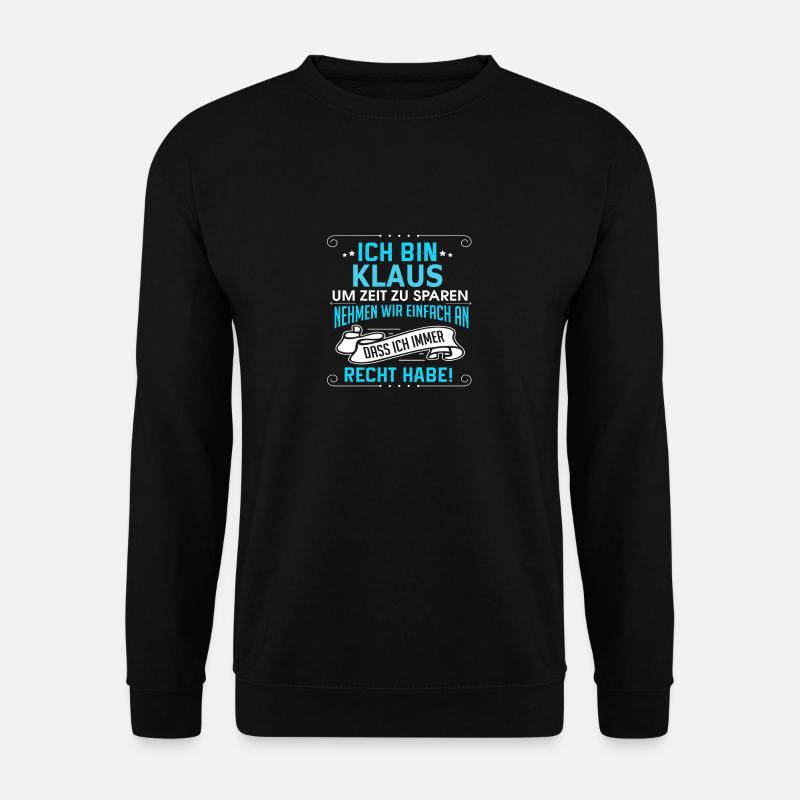 KLAUS - Unisex Pullover - Schwarz