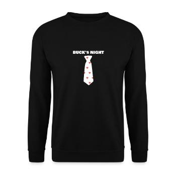 Bucks Night JGA bachelor party - Unisex Sweatshirt - black - Front - Alina (178cm) & Michal (187cm)