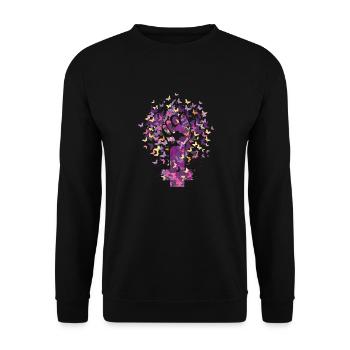 Symbole fem soutien Féminisme soutenu le féminisme - Sweat-shirt Unisexe - noir - Devant - Alina (178cm) & Michal (187cm)