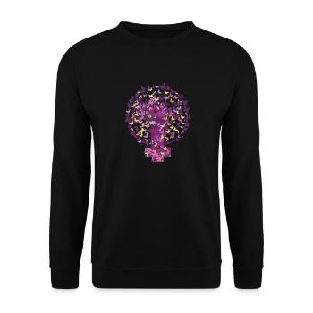 Symbole fem soutien Féminisme soutenu le féminisme - Sweat-shirt Unisexe - noir - Devant - Alina (178cm) & Michal (187cm)