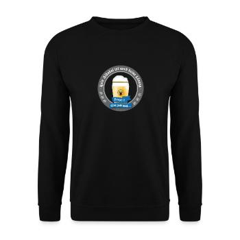 kein alkohol bier prost trinken saufen Humor Party - Unisex Pullover - Schwarz - Vorne - Alina (178cm) & Michal (187cm)