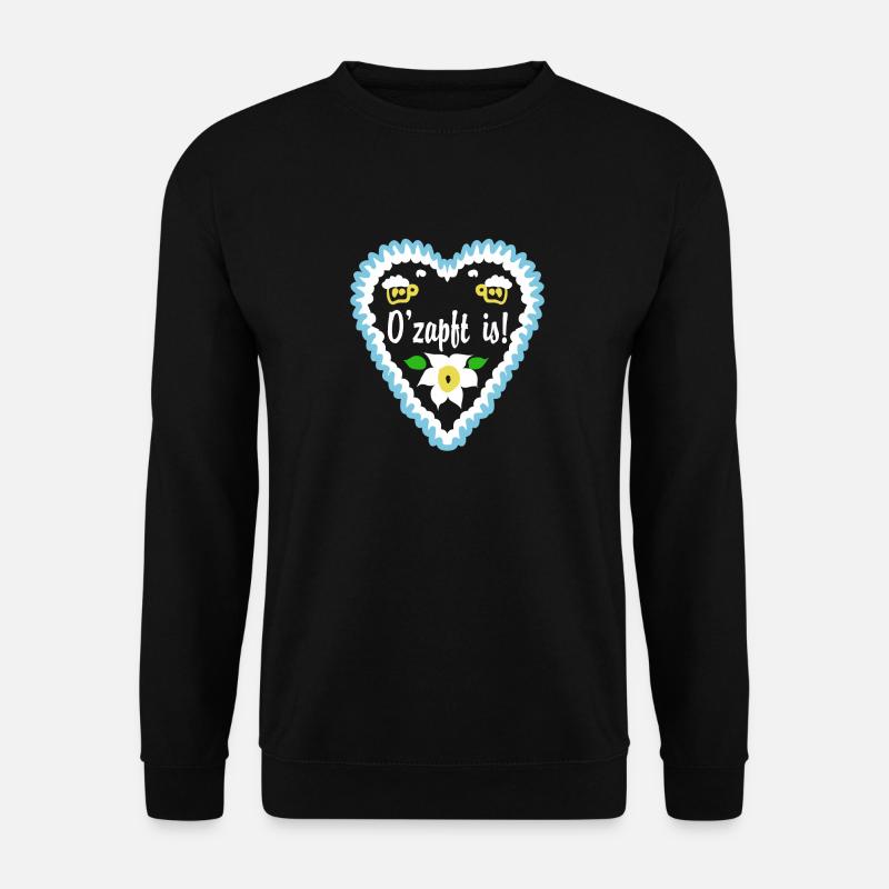 O'zapft is gingerbread heart - Unisex Sweatshirt - black