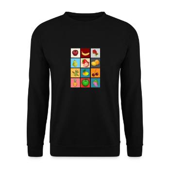 fruits - Unisex Sweatshirt - black - Front - Alina (178cm) & Michal (187cm)