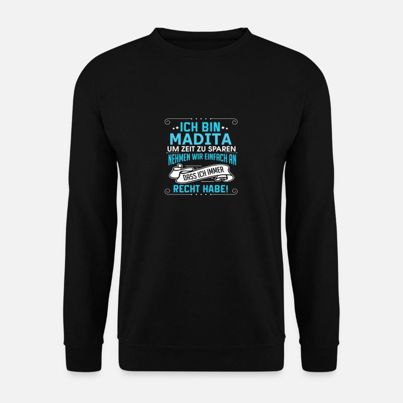 MADITA - Unisex Pullover - Schwarz