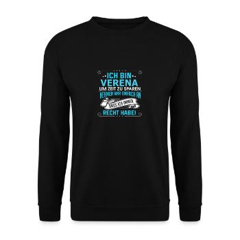 VERENA - Unisex Pullover - Schwarz - Vorne - Alina (178cm) & Michal (187cm)