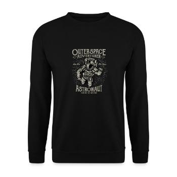 Astronaut - Unisex Pullover - Schwarz - Vorne - Alina (178cm) & Michal (187cm)