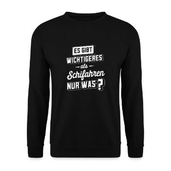 Schifahrer Skifahrer Ski Skiläufer Schifahren - Unisex Pullover - Schwarz - Vorne - Alina (178cm) & Michal (187cm)