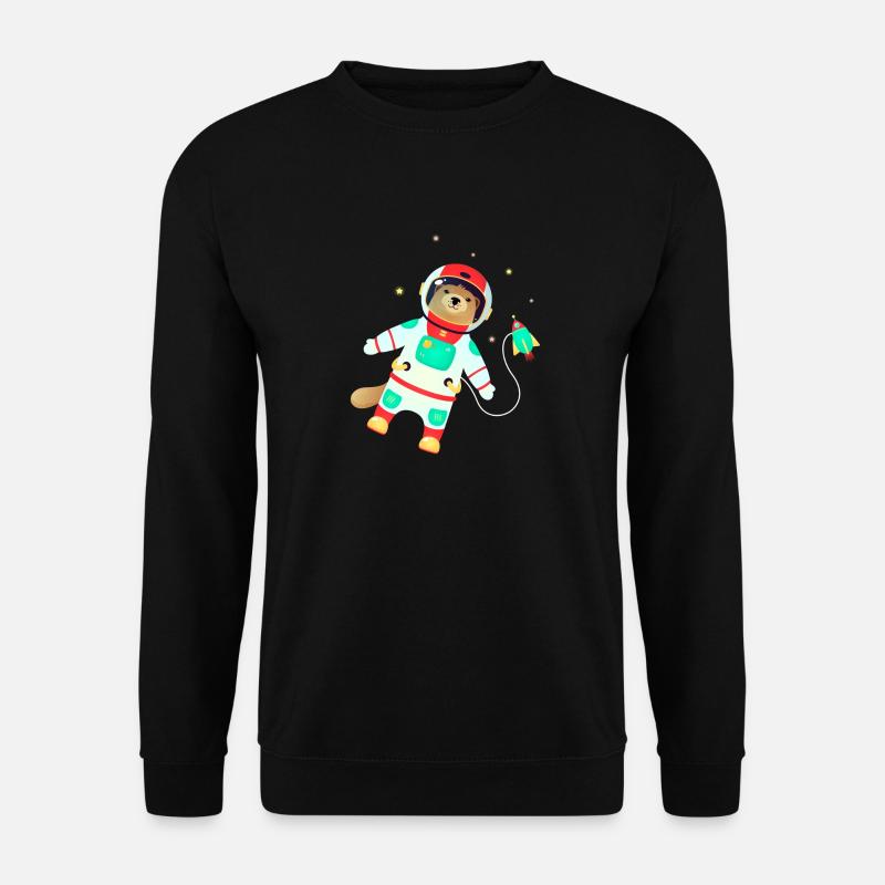 Otter Cosmonaut Suit - Otter Space - Unisex Pullover - Schwarz