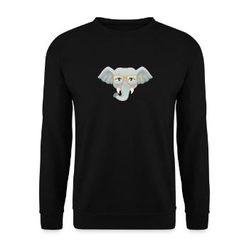 Geek Elephant - Sweat-shirt Unisexe - noir - Devant - Alina (178cm) & Michal (187cm)