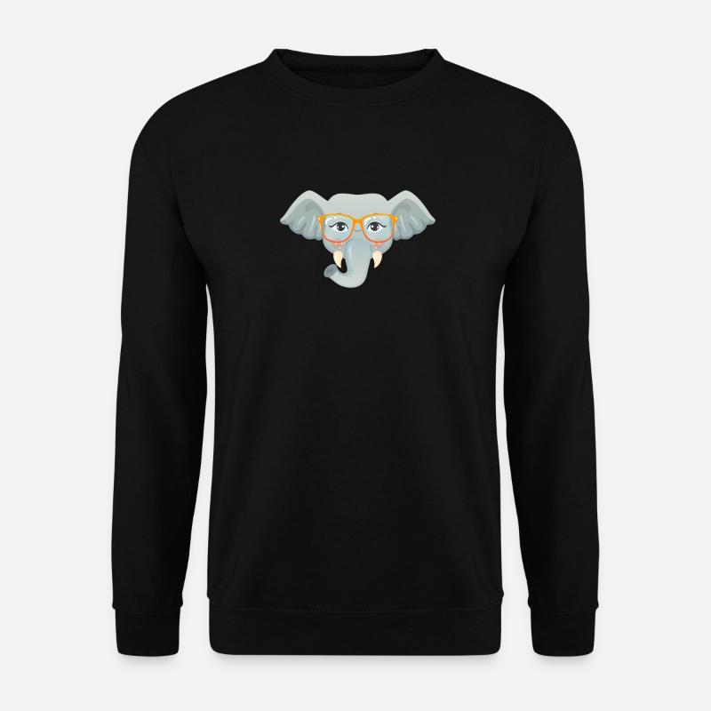 Geek Elephant - Unisex Pullover - Schwarz