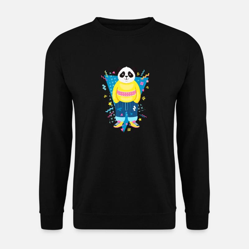 Cool 90s Style Panda - Sweat-shirt Unisexe - noir
