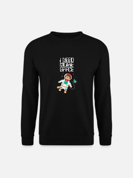 I Need More Space - Otter Illustration - Unisex Pullover - Schwarz
