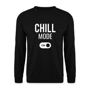 CHILL Mode ON - the ideal gift - Unisex Sweatshirt - black - Front - Alina (178cm) & Michal (187cm)