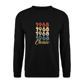 1968 Gift - Shirt - Classic - Unisex Sweatshirt - black - Front - Alina (178cm) & Michal (187cm)