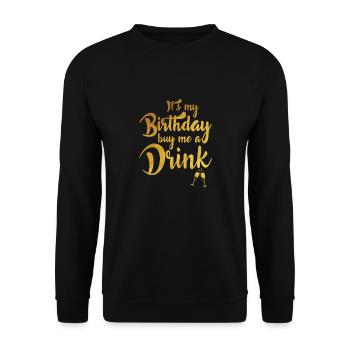 Party Alkohol Flirten Geburtstag Geschenk - Unisex Pullover - Schwarz - Vorne - Alina (178cm) & Michal (187cm)