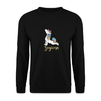 Chemise Yogicorn - Cadeau de Licorne de Yoga - Sweat-shirt Unisexe - noir - Devant - Alina (178cm) & Michal (187cm)