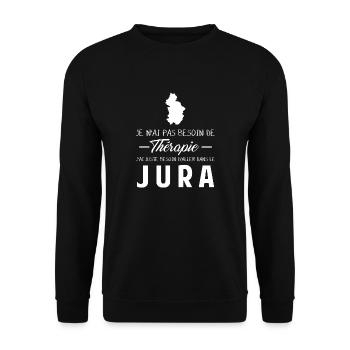 Thérapie Jura - Sweat-shirt Unisexe - noir - Devant - Alina (178cm) & Michal (187cm)