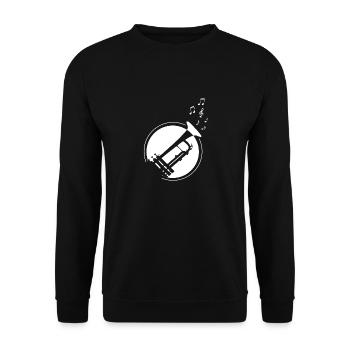 I love my trumpet gift trumpeter - Unisex Sweatshirt - black - Front - Alina (178cm) & Michal (187cm)