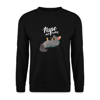 Nope Not Today - Chinchilla Chillin - Unisex Sweatshirt - black - Front - Alina (178cm) & Michal (187cm)