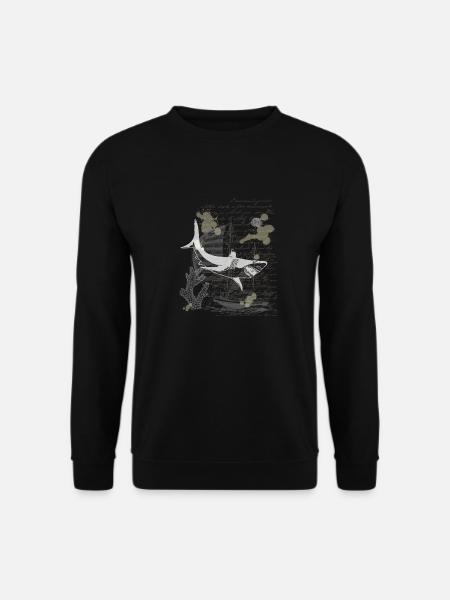 Vintage Steampunk Shark - Unisex Pullover - Schwarz