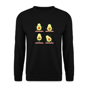 Avocado Yoga - Sweat-shirt Unisexe - noir - Devant - Alina (178cm) & Michal (187cm)