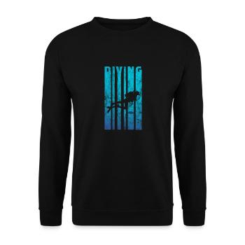 Gift scuba diver snorkeling - Unisex Sweatshirt - black - Front - Alina (178cm) & Michal (187cm)