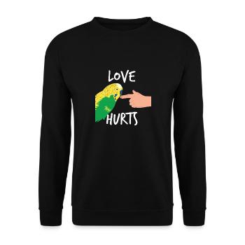 Budgie T-Shirt Perroquet cadeau drôle - Sweat-shirt Unisexe - noir - Devant - Alina (178cm) & Michal (187cm)