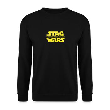 Stag Wars Bachelor Party - Unisex Pullover - Schwarz - Vorne - Alina (178cm) & Michal (187cm)