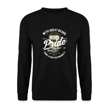 Beard Pride 2 - Unisex Pullover - Schwarz - Vorne - Alina (178cm) & Michal (187cm)