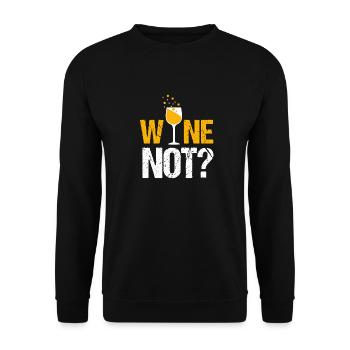 Why not Wine? - Unisex Sweatshirt - black - Front - Alina (178cm) & Michal (187cm)