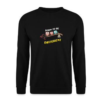 Born To Be Different - Unisex Sweatshirt - black - Front - Alina (178cm) & Michal (187cm)