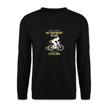 Retirement Bicycle - Unisex Sweatshirt - black - Front - Alina (178cm) & Michal (187cm)