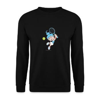 tennis girl tennis fille court de tennis cadeau - Sweat-shirt Unisexe - noir - Devant - Alina (178cm) & Michal (187cm)