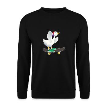 Skater canard - Sweat-shirt Unisexe - noir - Devant - Alina (178cm) & Michal (187cm)