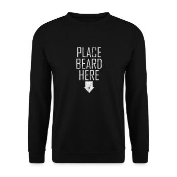 Place Beard Here Bara hipster - Sweat-shirt Unisexe - noir - Devant - Alina (178cm) & Michal (187cm)