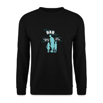 Père fille amour fils héros héros cadeau du père - Sweat-shirt Unisexe - noir - Devant - Alina (178cm) & Michal (187cm)