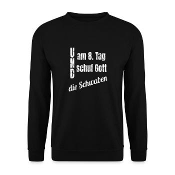 Schwätz Schwäbisch Schwabe Stuttgart T-Shirt - Unisex Pullover - Schwarz - Vorne - Alina (178cm) & Michal (187cm)