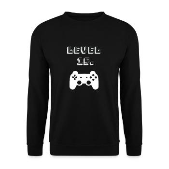 15 Birthday Gift Idea Gaming Geek - 15 Years - Unisex Sweatshirt - black - Front - Alina (178cm) & Michal (187cm)