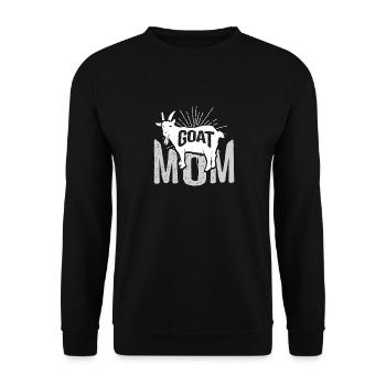 Goat Mom Farmer Goat Lover T Shirt Gift - Unisex Pullover - Schwarz - Vorne - Alina (178cm) & Michal (187cm)