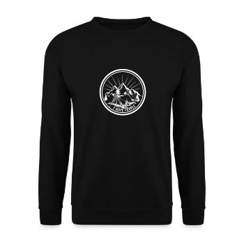 I hate People - mountain climber hiker tent - Unisex Pullover - Schwarz - Vorne - Alina (178cm) & Michal (187cm)