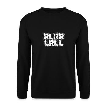 RLRRLRLL Drummer Paradiddle Batteur Snare - Sweat-shirt Unisexe - noir - Devant - Alina (178cm) & Michal (187cm)