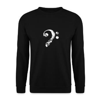 Bass Clef Skull - Unisex Sweatshirt - black - Front - Alina (178cm) & Michal (187cm)