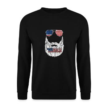 Independence Day 4th July shirt Geschenk Amerika - Unisex Pullover - Schwarz - Vorne - Alina (178cm) & Michal (187cm)