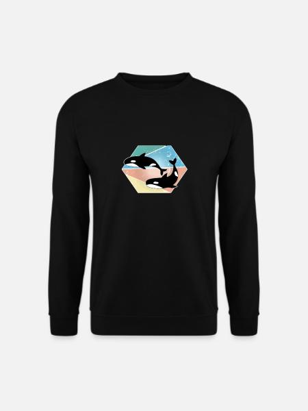 whale - Unisex Sweatshirt - black
