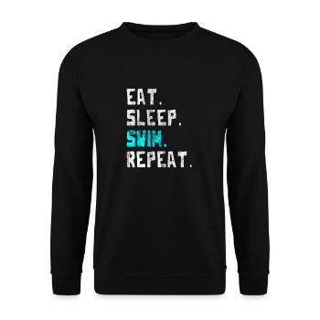 Swim swimmer shirt swim team gift - Unisex Sweatshirt - black - Front - Alina (178cm) & Michal (187cm)