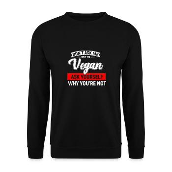 végétaliens - Sweat-shirt Unisexe - noir - Devant - Alina (178cm) & Michal (187cm)